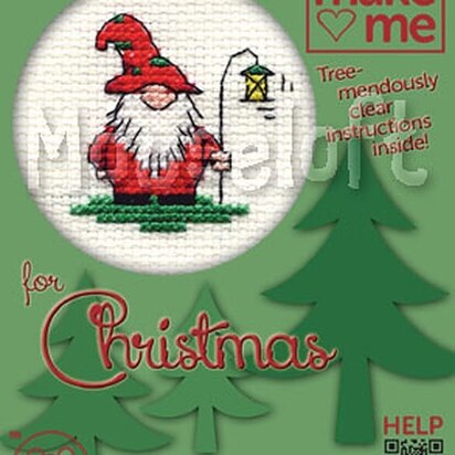 Weihnachtliches Kreuzstich-Stickset „Weihnachtswichtel“ von Mouseloft (Make Me) – 100 x 120 x 10 cm