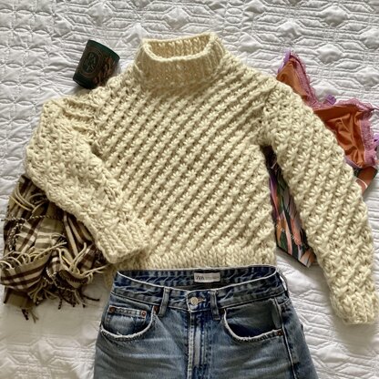 Leaf Stitch Textured Jumper