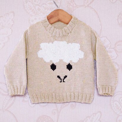 Intarsia - Sheep Face Chart - Childrens Sweater