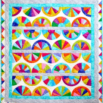 Michael Miller Fabrics Krystal Fans Quilt - Downloadable PDF