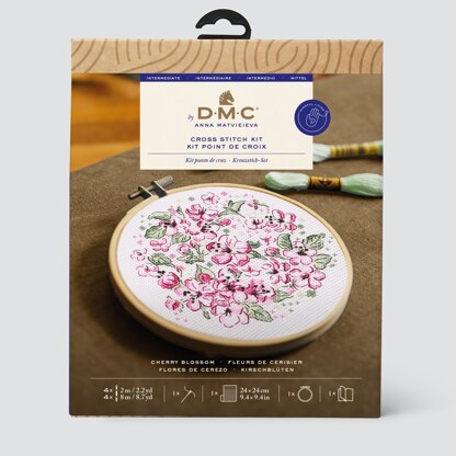 DMC Cherry Blossom - Medium Cross Stitch Kit