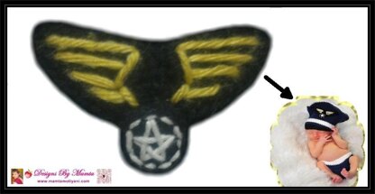 Crochet Applique Pattern Military Wings Badge Emblem