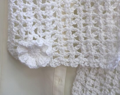 Lace Scarf with Flower