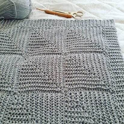 Mock Knit Mitered Squares