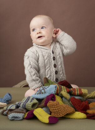 Heirloom Cables Baby Sweater in Lion Brand Vanna's Choice - 60647AD