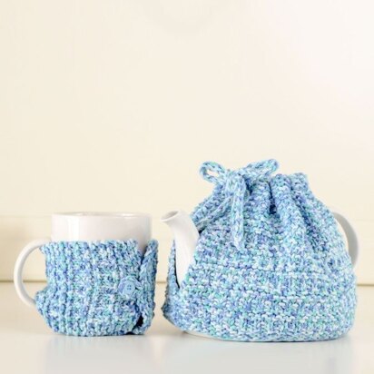 Simplici-Tea Knit Tea Cozy Set in Premier Yarns Home Cotton Multis - HCM001 - Downloadable PDF