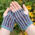 Two Color Rib Brioche Mitts