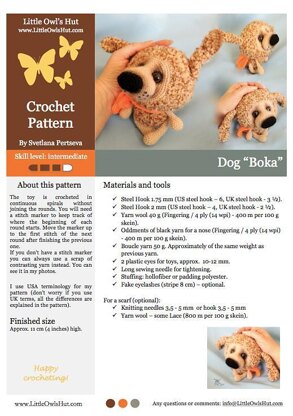 099 Puppy Boka amigurumi Pertseva Ravelry