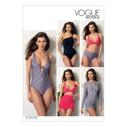 Vogue Misses' Wrap-Top Bikini, One-Piece Swimsuits, and Cover-Ups V9192 - Sewing Pattern