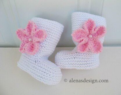 Baby Booties with Embellishments