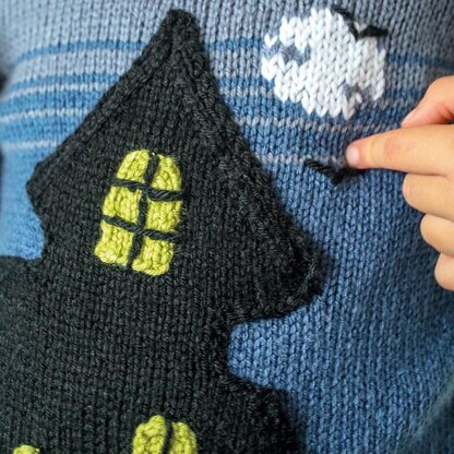 Ghost House Sweater and Mitten Set