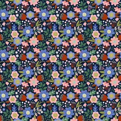 Flowers (Navy)