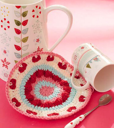 Be My Valentine Dishcloth in Lily Sugar 'n Cream Solids