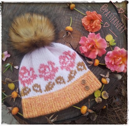 Autumn Rose beanie