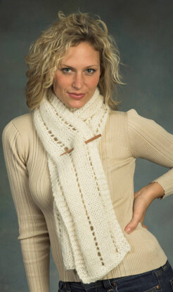 Ribbon Scarf in Plymouth Baby Alpaca Brush - F283