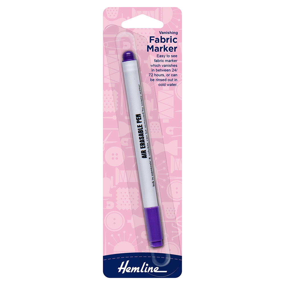 1PC Ink Disappearing Fabric Marker Pen DIY Cross Stitch Water Erasable Pen