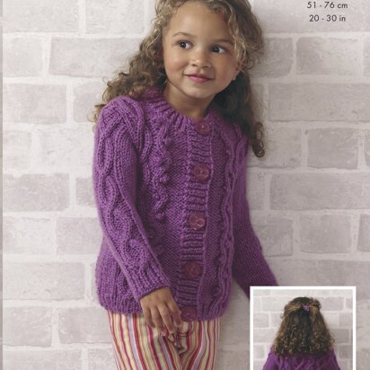 Top and Cardigan in King Cole Big Value Chunky - 4701 - Downloadable PDF