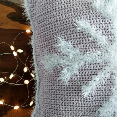 Fluffy Snowflake Cushion