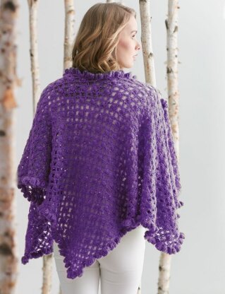 Ruffle Edge Wrap in Patons Lace Sequin - Downloadable PDF