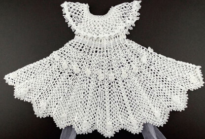 Doll Wedding Dress in Aunt Lydia's Classic Crochet Thread Size 10 Natural - LC4576 - Downloadable PDF