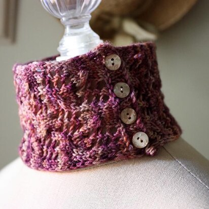 Arabesque Lace Neckwarmer / Neck Cuff Knitting Pattern