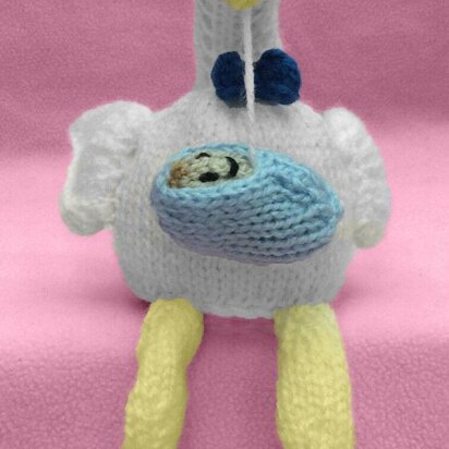 Stork with Baby choc orange cover / toy