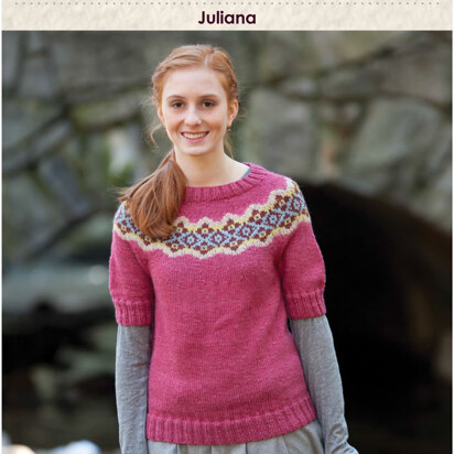 Juliana Pullover in Classic Elite Yarns Magnolia - Downloadable PDF