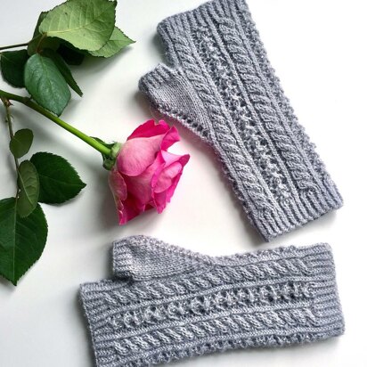 Beaded Fingerless Mitts