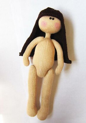 Irishka doll knitted flat