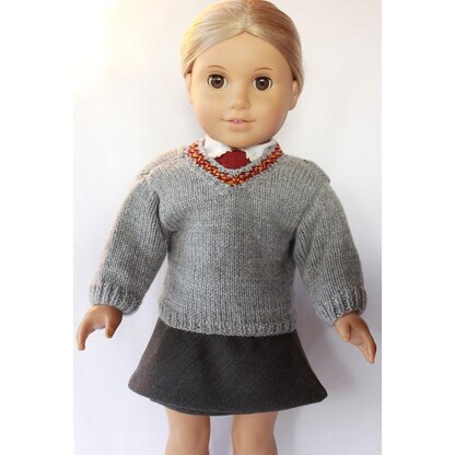 School Sweater for 18 inch Dolls