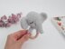 Elephant crochet pattern baby rattle Amigurumi baby teether toy