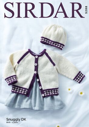 Sirdar Snuggly DK 5288 Patron De Tricot Pour Cardigan Et Chapeau