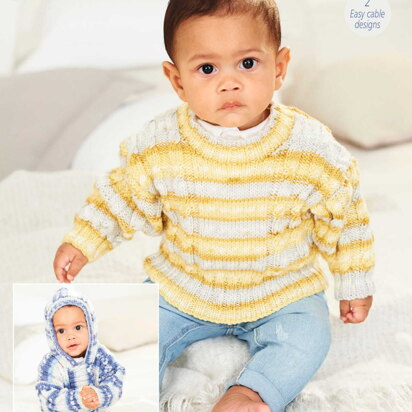 Jacket and Sweater in Stylecraft Bambino Prints DK - 9841 - Downloadable PDF