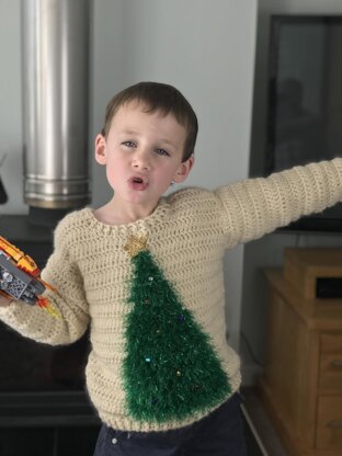 FAMILY Tinsel Tannenbaum Christmas Jumper