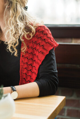 Cottage Red Triangular Shawl in SweetGeorgia Superwash Sport - Downloadable PDF