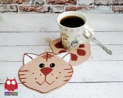 313 Tiger or cat decor coaster