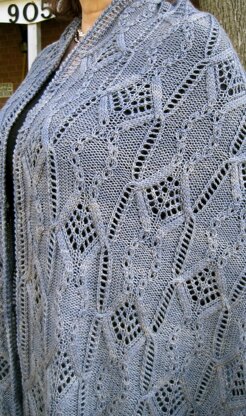 Mito Cable Lace Shawl