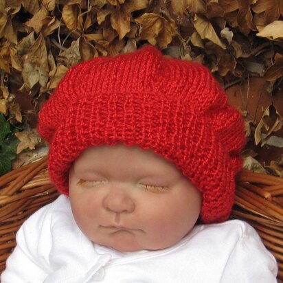 Baby Red Silk Tam Hat