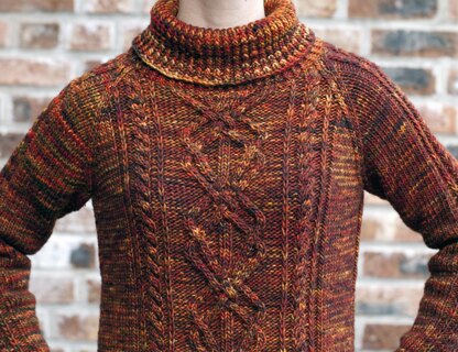 Inga - Turtle neck sweater with cables