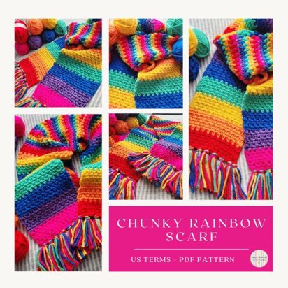 Chunky Rainbow Scarf - US Terms