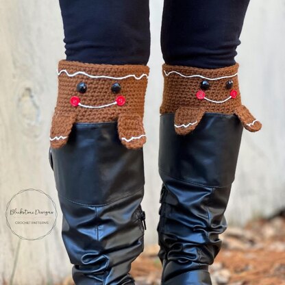 Peeping Gingerbread Boot Cuffs