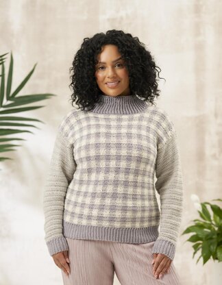 Pearl Crochet Checked Jumpers by Cassie Ward in West Yorkshire Spinners Elements - DBP0279 - Downloadable PDF