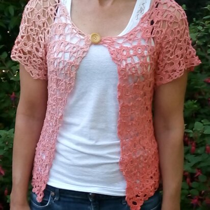 Ladies crochet flower cardigan