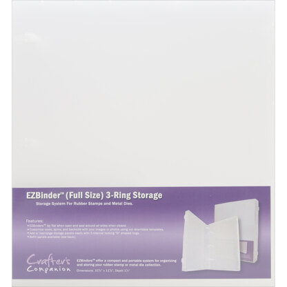 Crafter's Companion EZBinder 3-Ring Storage - Full Size - 10.75"X11.625"X1.5"