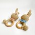 Crochet bunny pattern baby rattle toy Amigurumi rabbit teether
