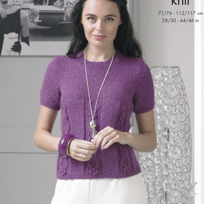 Sweater & Top in King Cole Glitz DK - 4400 - Downloadable PDF