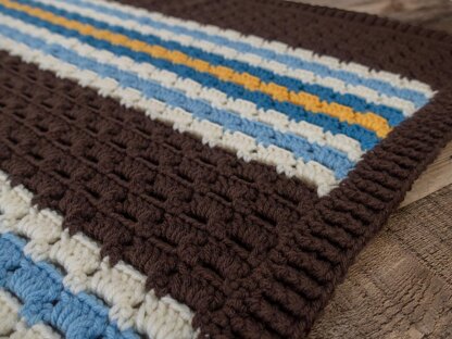 That's So 70's Boxed Block Stitch Crochet Blanket