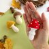 Crochet mushrooms pattern no sew Amigurumi keyring Autumn decor crochet ornament Car mirror hanger Bag charm keychain