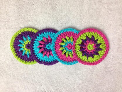 Colorful Circle Coasters and Potholder