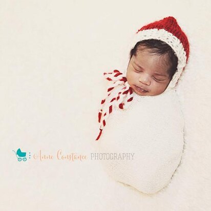 Candy Cane Bonnet - knitting pattern